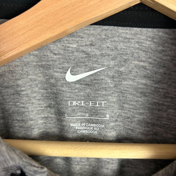 Nike 1 Cent Memphis Tigers Polo Shirt Large Gray Dri Fit Sideline Coach Hardaway - Picture 5 of 6